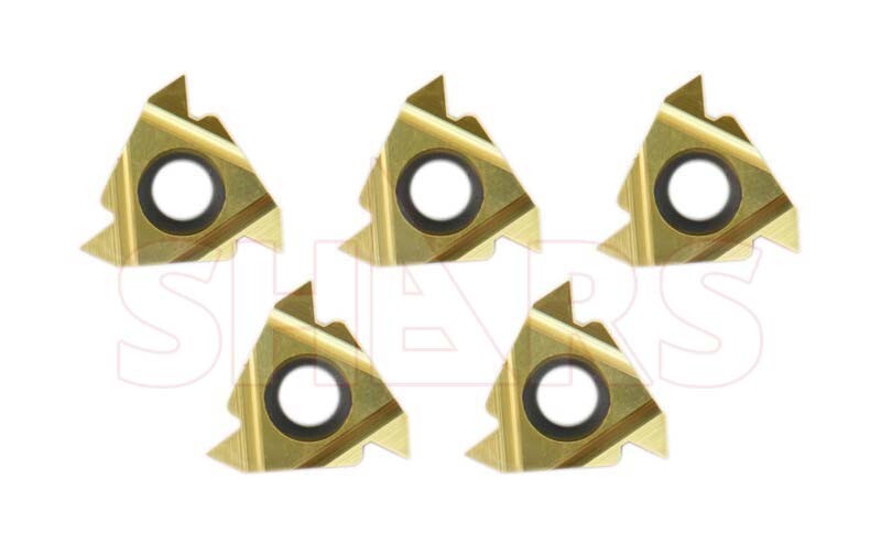 SHARS 5 pcs External V Partial Profile AG60 Carbide Threading Insert NEW !{