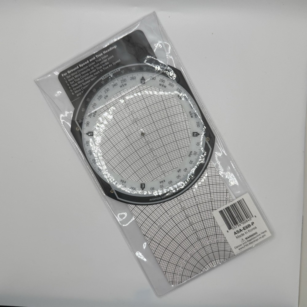 ASA E6-B Flight Computer with Instructions E6B Sealed