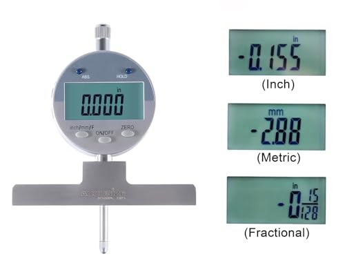 - 0-22 inch Electronic Digital Depth Gauge, 0-22" Digital