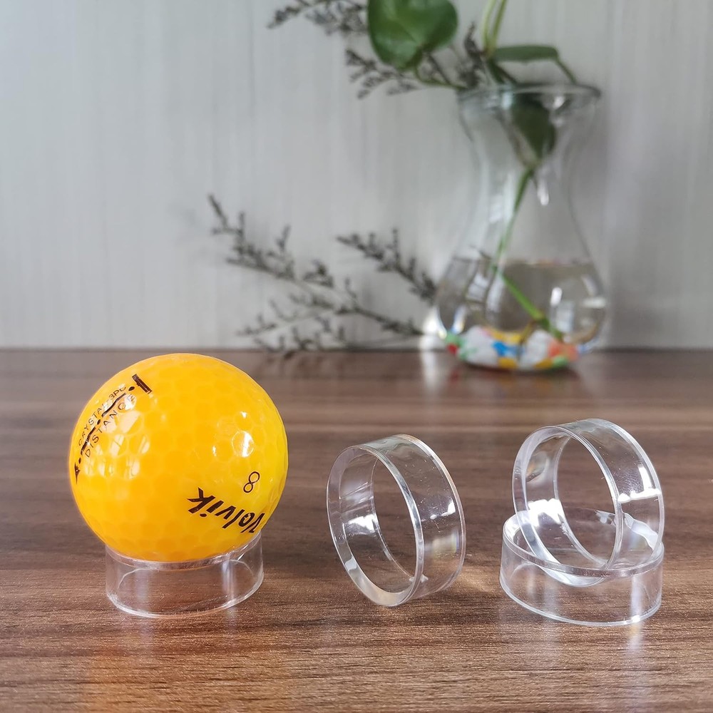 (48 Pack) Baseball Display Stand,Spheres Holder, Clear Ring, clear