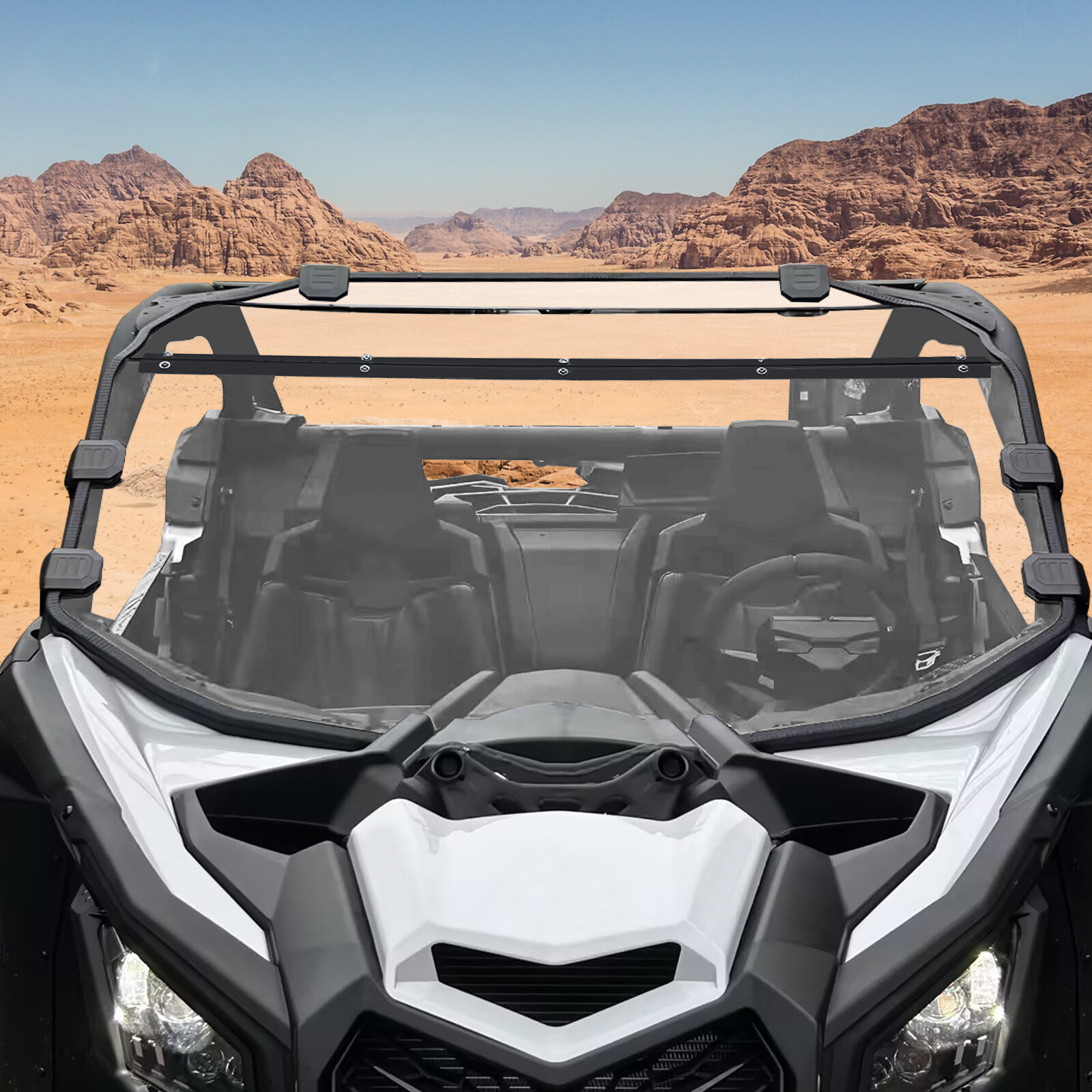 Scratch Resistant Full Windshield Tough PC For Can-Am Maverick X3 /Max 2017-2024