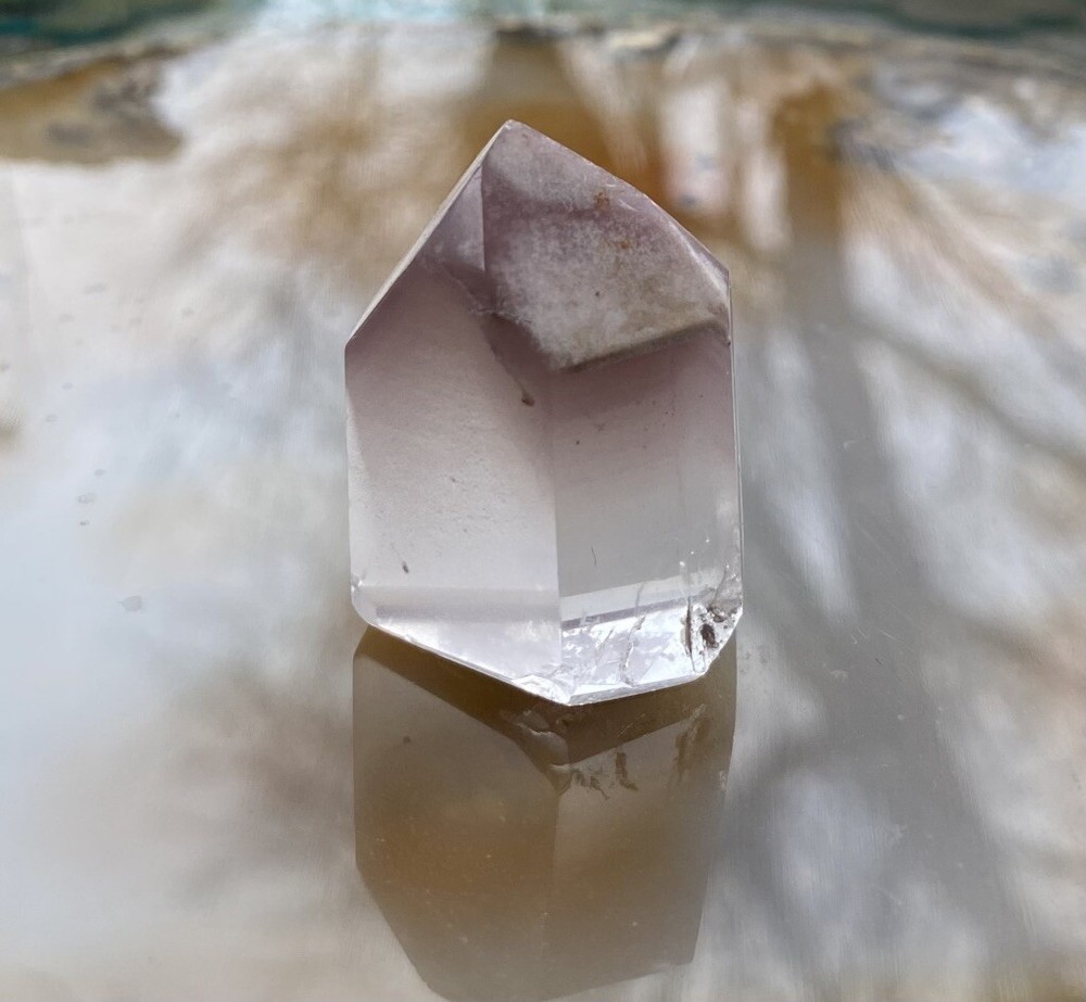 Clear Quartz Lithium point with phantom **Unique ** A Grade !