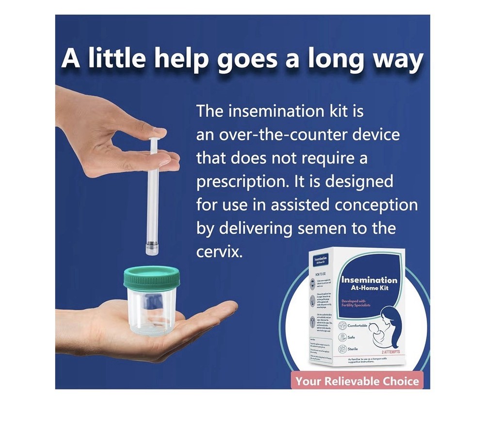 Insemination Kit Comfortable Safe Sterile Semen Collection Cup Applicator