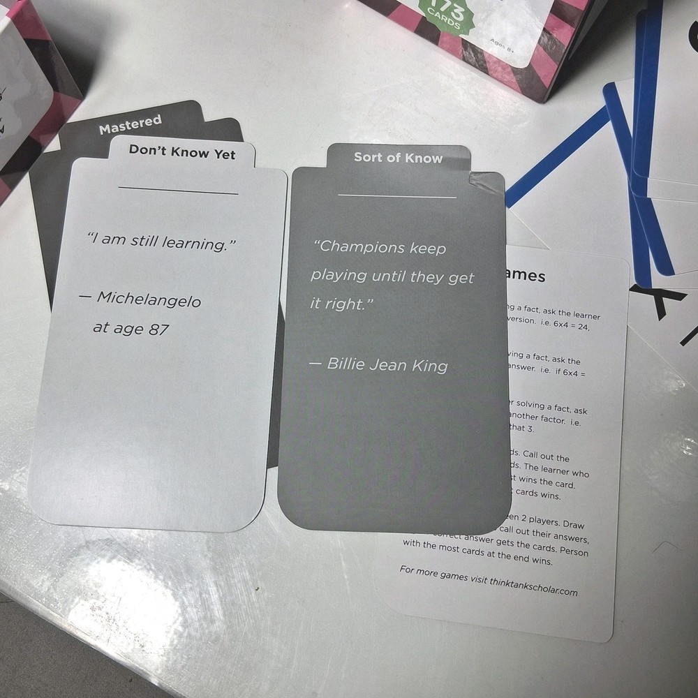 Think Tank Scholar 173 Multiplication Flash Set Games & Teaching Methods