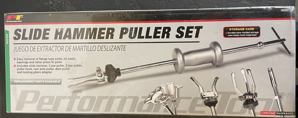 Performance Tool W89725 Slide Hammer Puller Set NIB