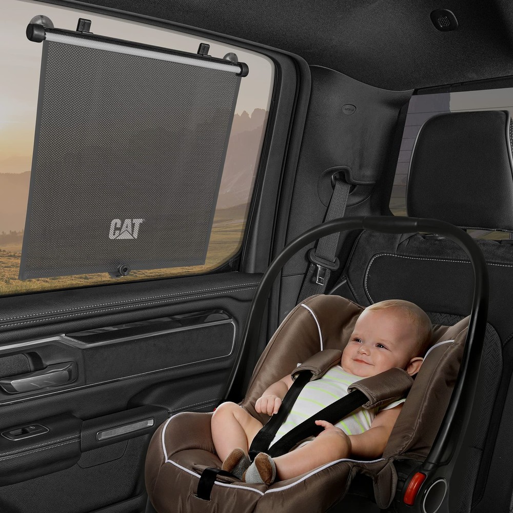 Retractable Pull-Down Back Seat Side Window Shades for UV Sun Protection, Uni...