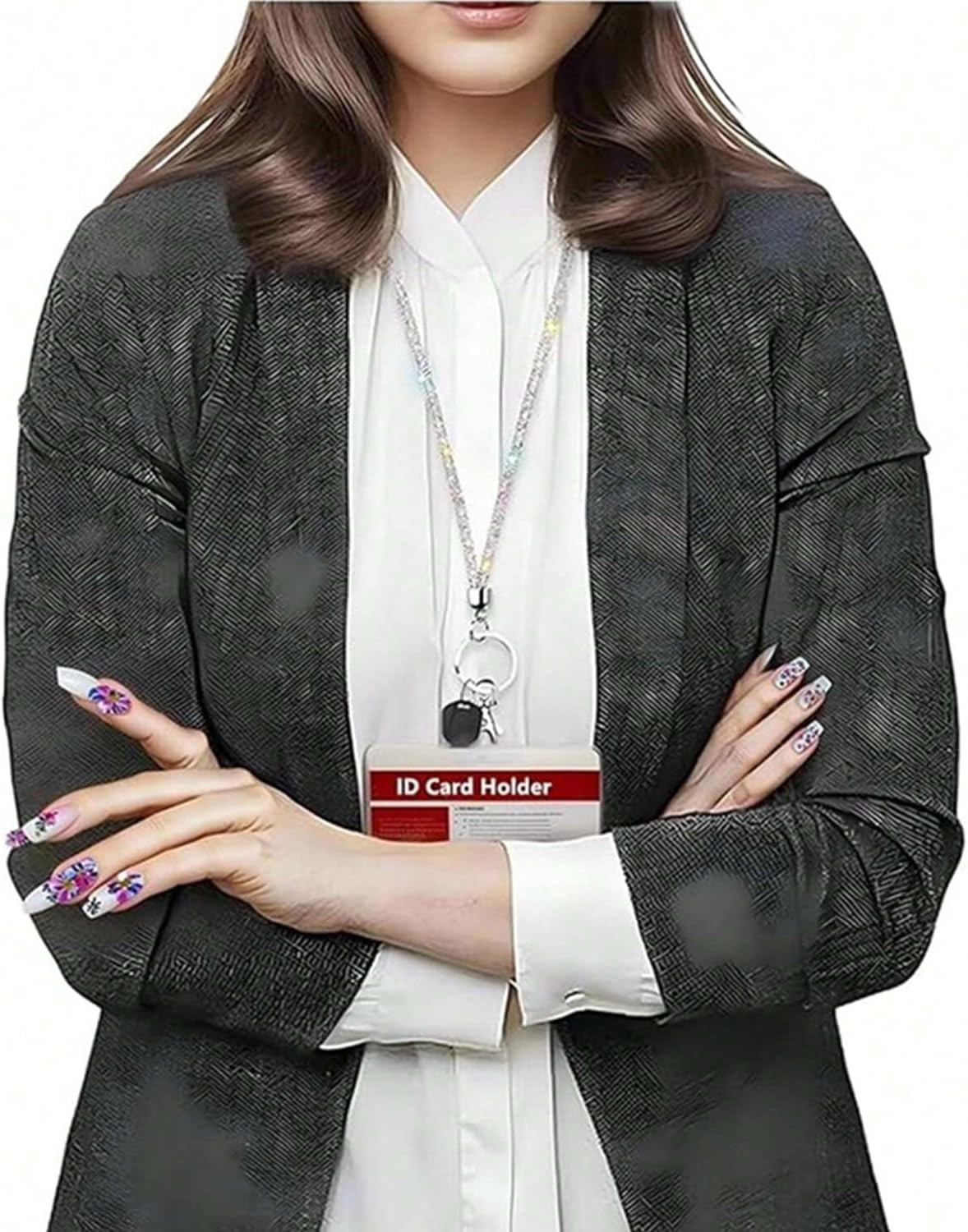 Fashion 34.8'' Sparkle All Round Strap Crystal Neck Lanyard,Exclusive Bling...