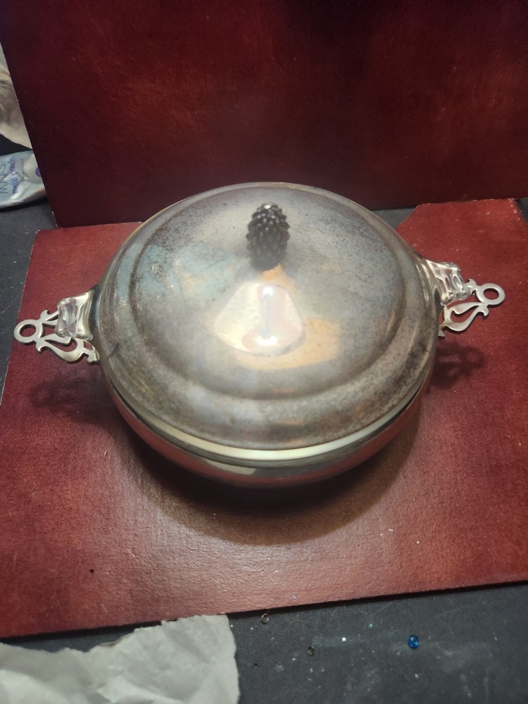 Silver Vintage Serving  Pan