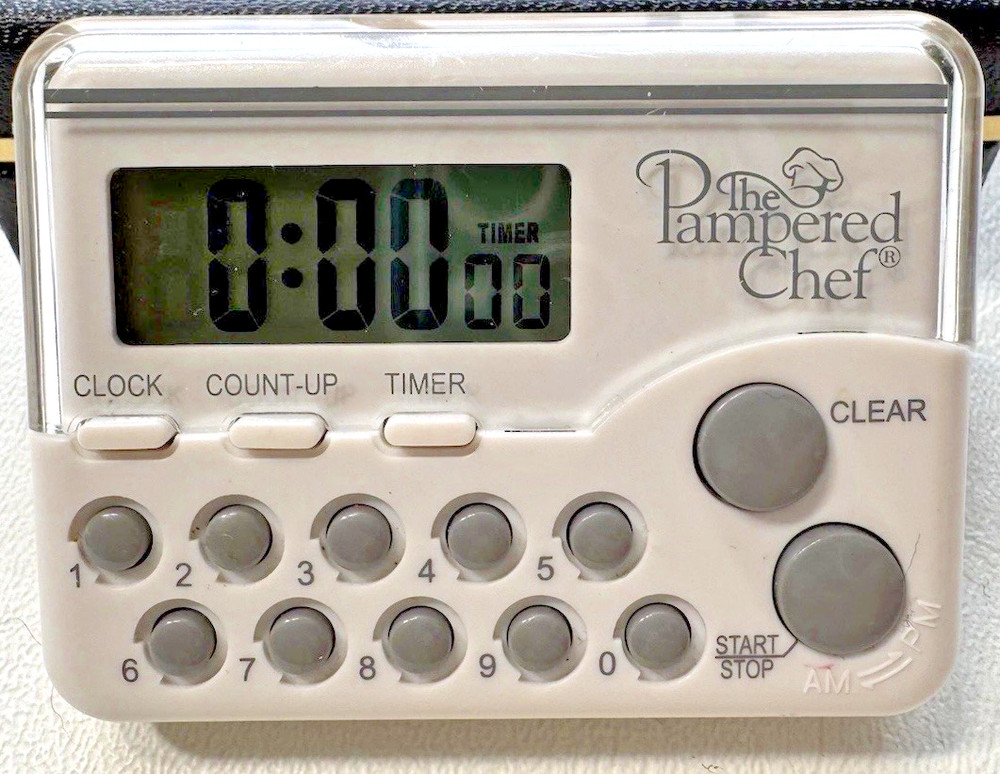 Pampered Chef Hand Held Digital Timer C01Q63 Magnetic Back Tested Working