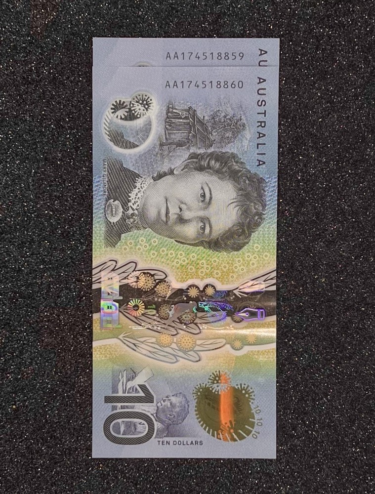 AUSTRALIAN AU10 Dollar Next Generation Polymer Note - 2017 Series - Uncirculated