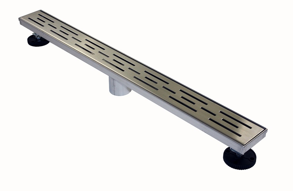 Novalinea - 44 Inch Linear Shower Drain with Brick Pattern Grate