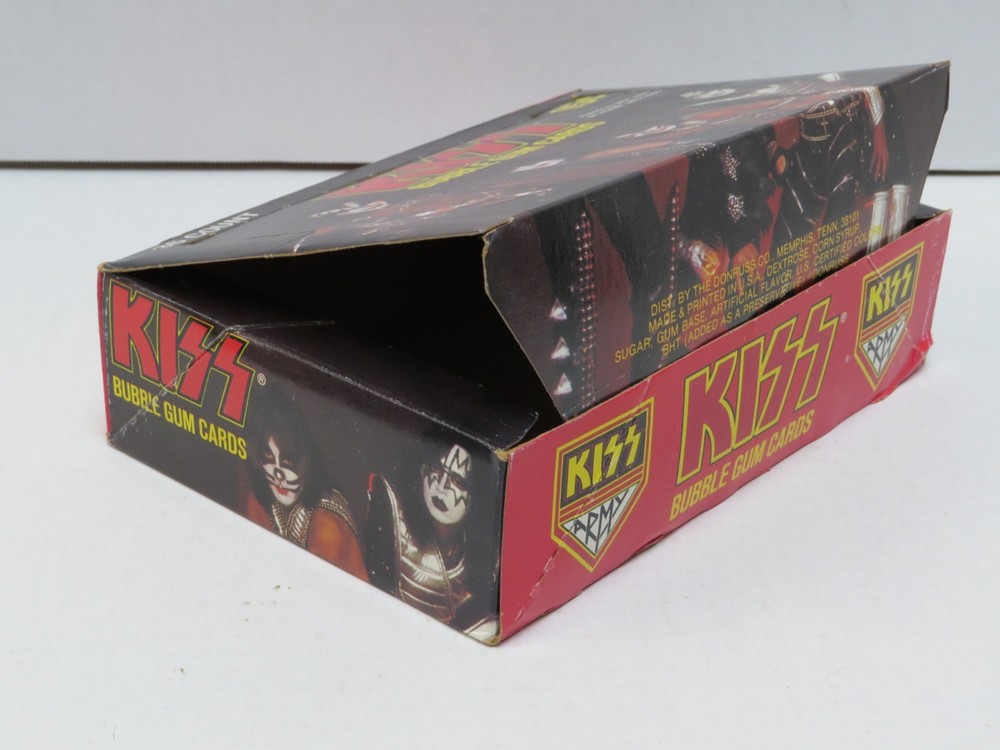 KISS DONRUSS SERIES I EMPTY BOX + 4 SEALED PACKS AUCOIN 1978