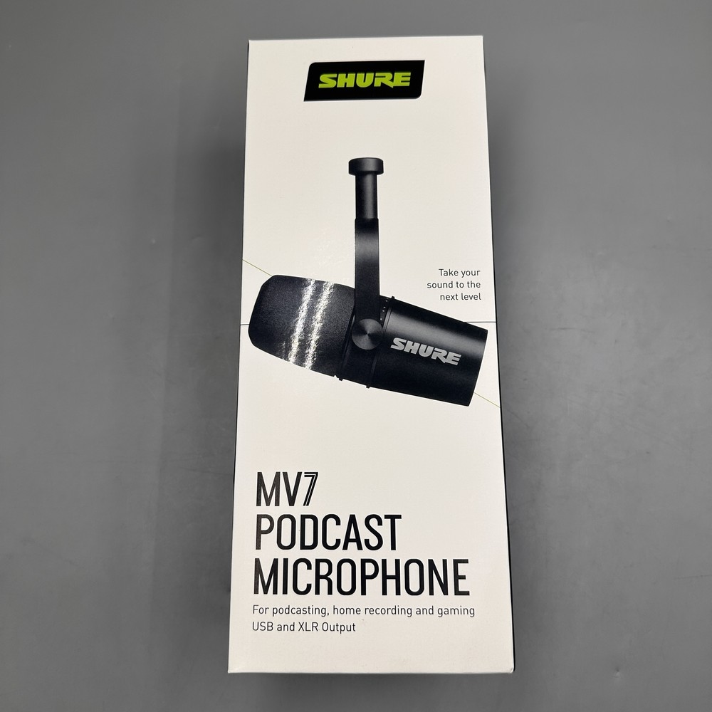 Shure MV7 Dynamic Vocal Microphone Cardioid Form Factor USB/XLR Compatible NEW