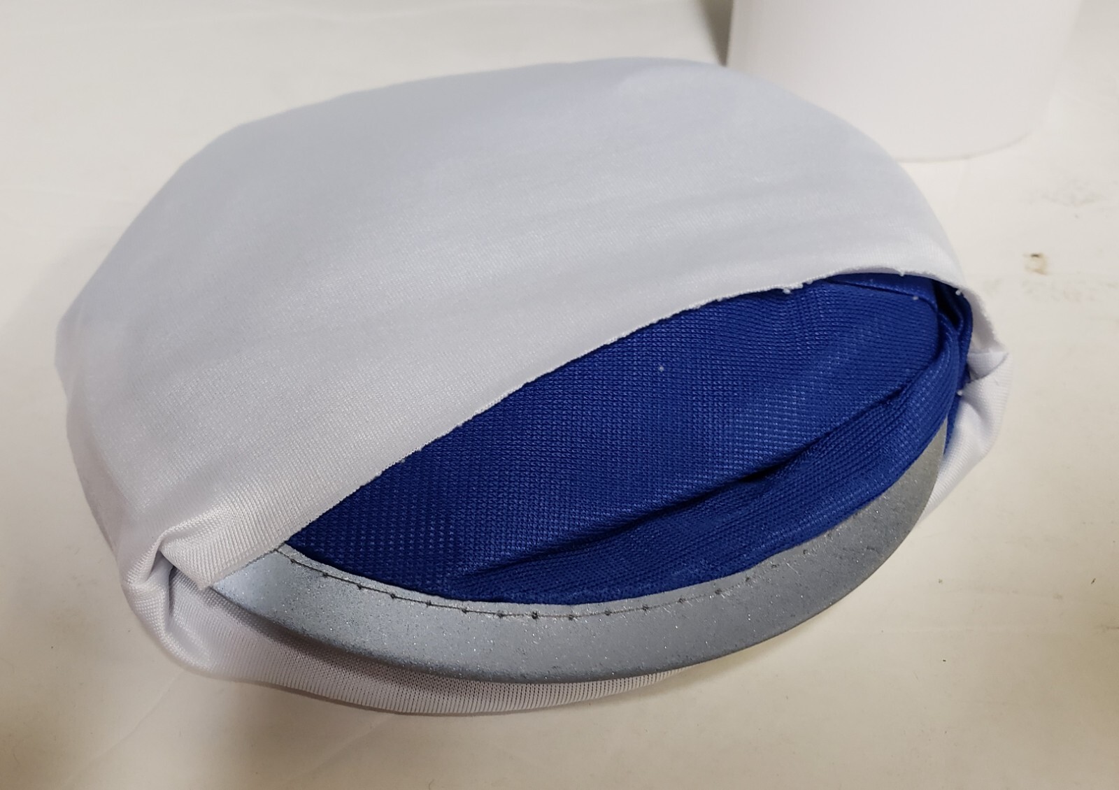 BLUE Hard Hat Sun Shade Visor Full Brim Mesh Neck HI VIS REFLECTIVE STRIPE