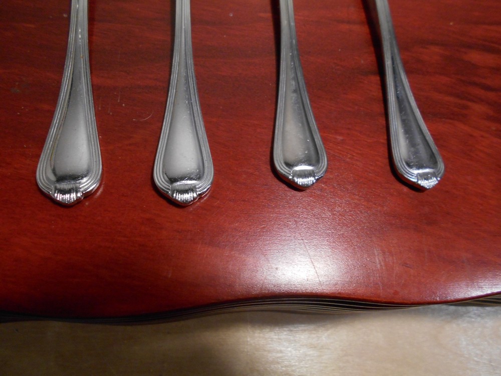 4 Pfaltzgraff ADDISON Pattern Stainless Teaspoons 8464