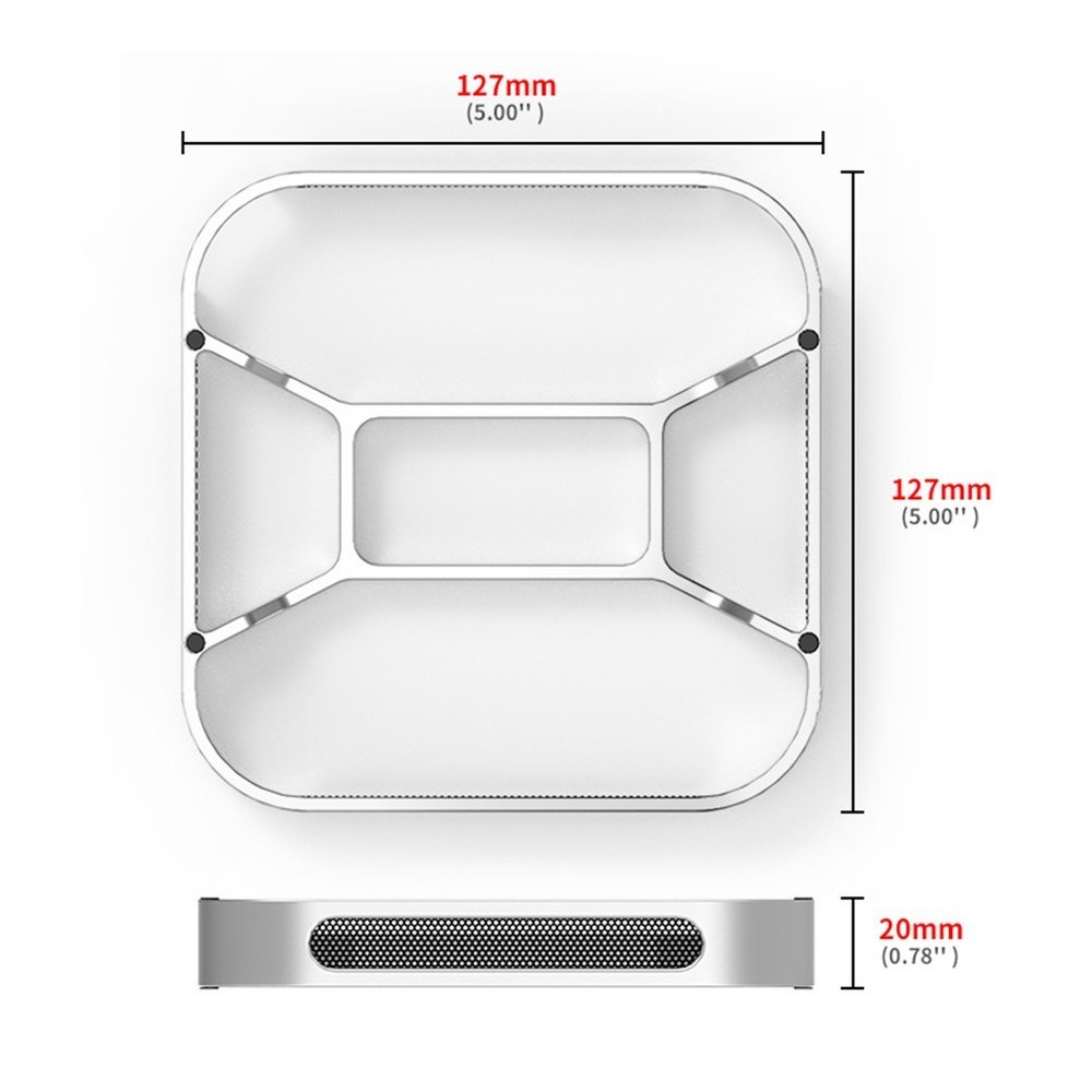Dustproof Cooling Stand for Mac-Mini-M4: Enhanced Ventilation & for Protection!