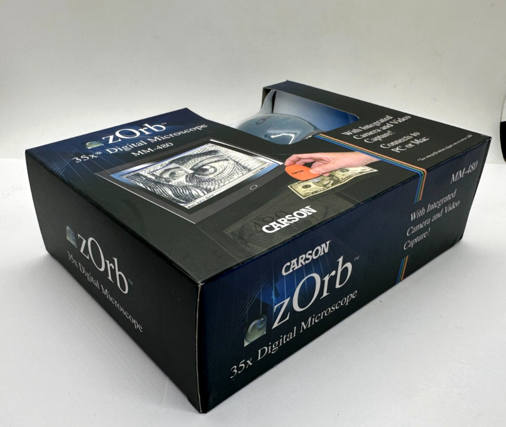 Carson Zorb 35X Digital Microscope MM-480 Integrated Camera and Video PC/MAC