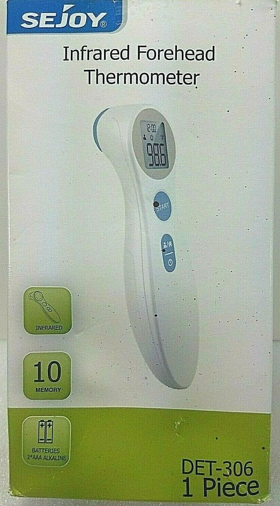 SeJoy ~Infrared Forehead Thermometer ~DET-306 ~1 Piece ~Fast Reading