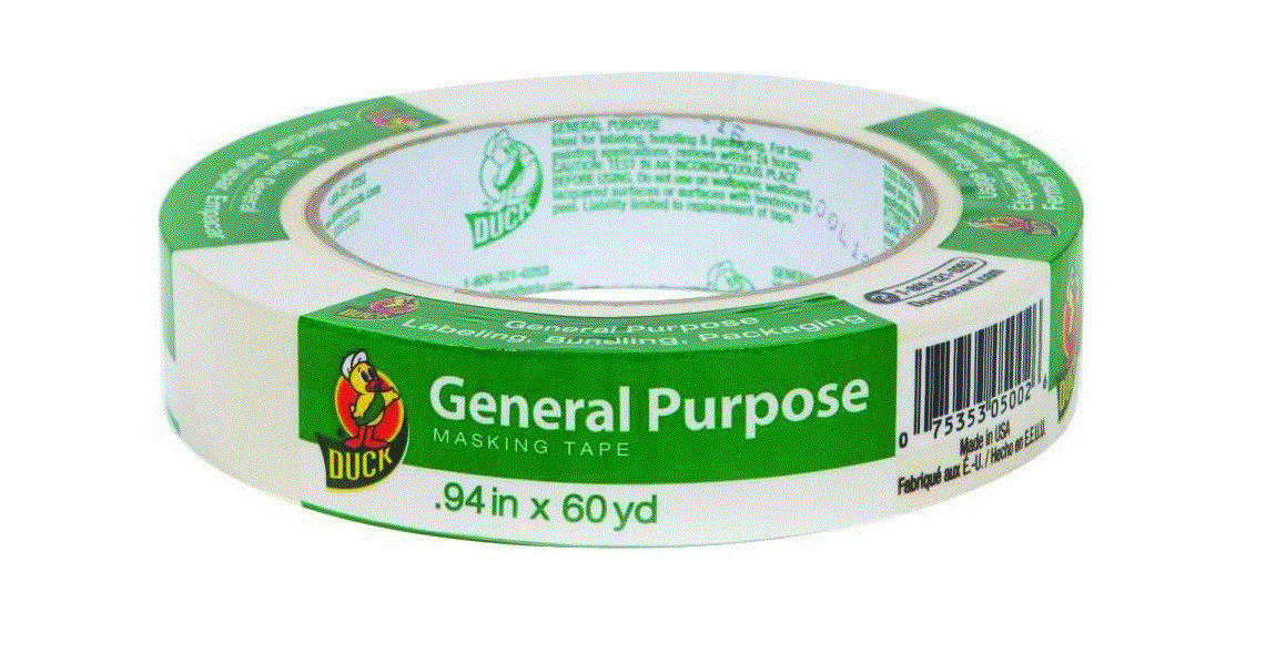 2 pack of Duck General Purpose Beige TAPE 0.94" x 60 yd. High Strength Durable