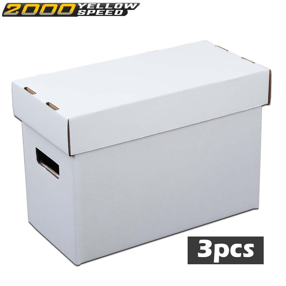 3Pcs Comic Books Storage Boxes Short Holds 150-175 Stackable Durable Archive