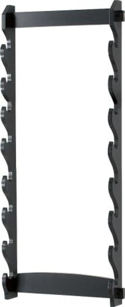 8-Tier Wall Mount Sword Stand - Black-