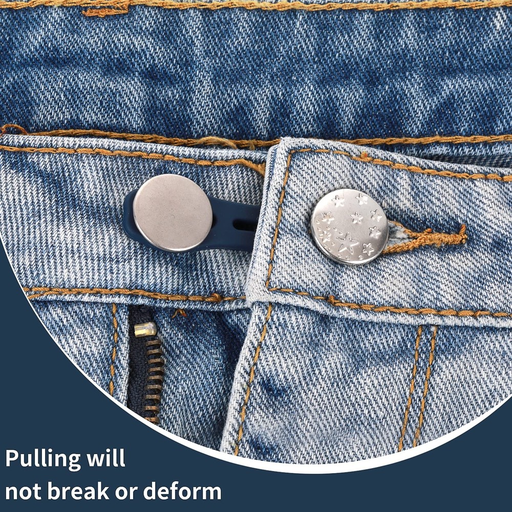Abeillo 10 Pack Pants Expander Button, 10 Styles Jeans Waist Small, Multiple