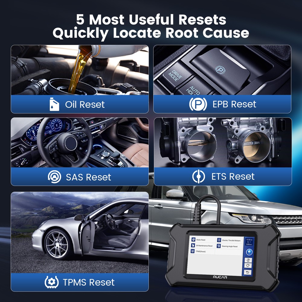 MUCAR CS4 Diagnostic Scanner Tool OBD2 Code Reader Engine SRS ABS Oil EPB SAS US