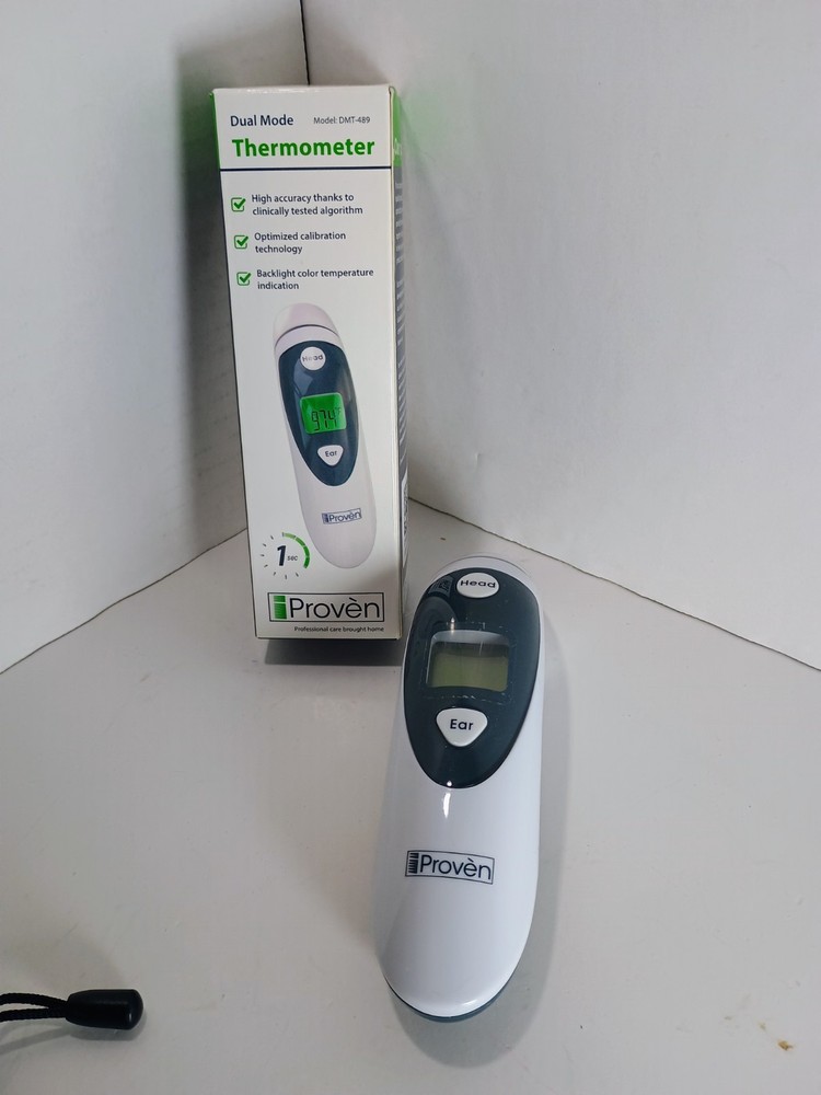 iProven Thermometer DMT-489 Dual Mode, Ear And Forehead Function. New Open Box