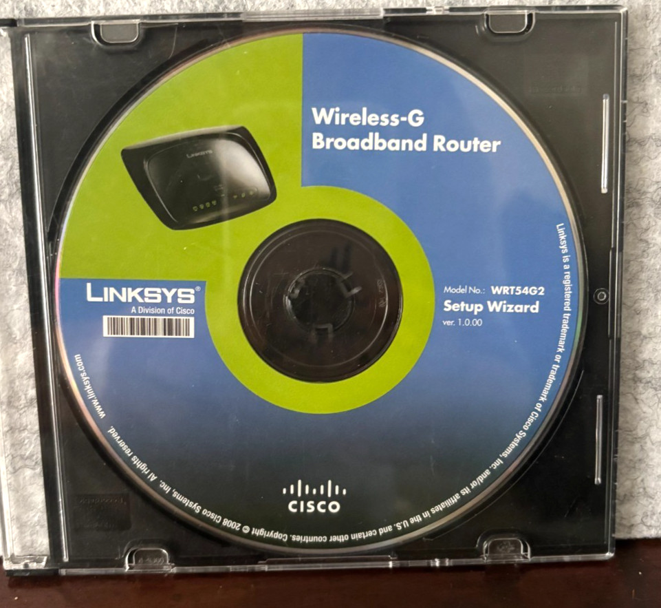 Linksys Cisco Wireless-G Broadband Router Setup Wizard CD Version 1.0.00, 2008