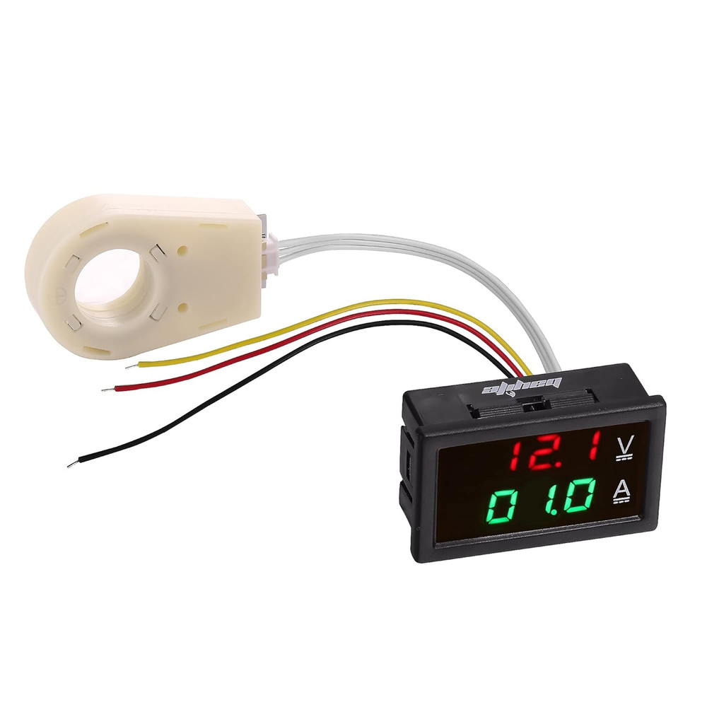 Volt Amp Meter, DC 5-100V 100A Dual Display Current Voltage Meter, Digital Mini