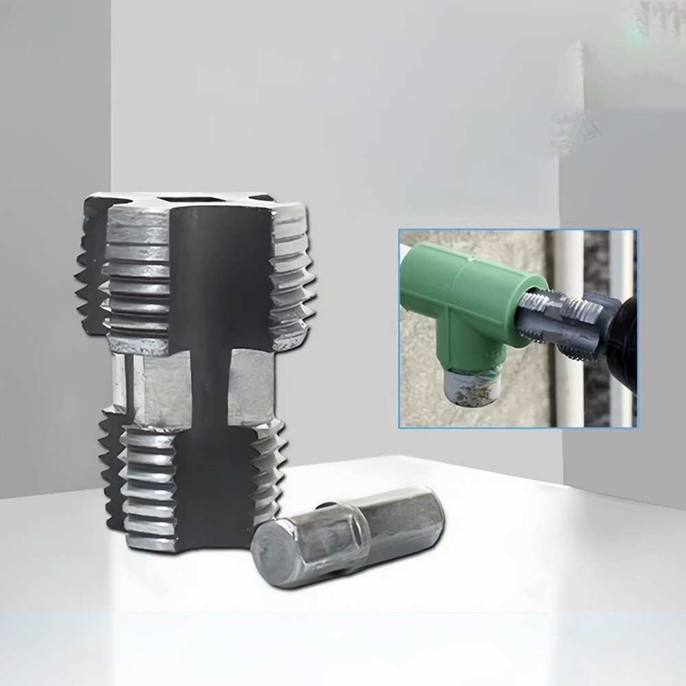 Home Improvement PVC Pipe Threader Double-ended Design Drill Compatible