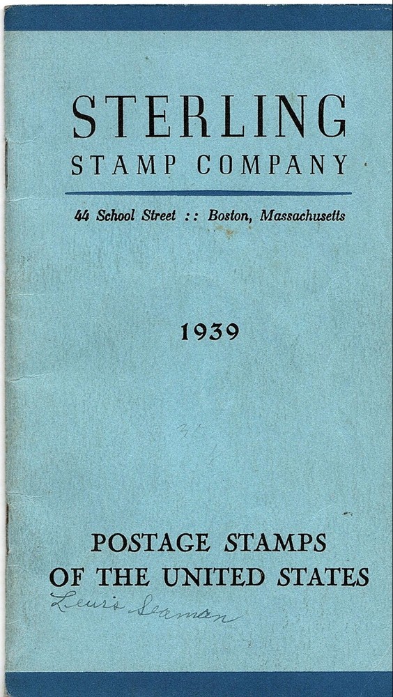 1939 Sterling Stamp Company Boston Mass. 40 page catalogue price list