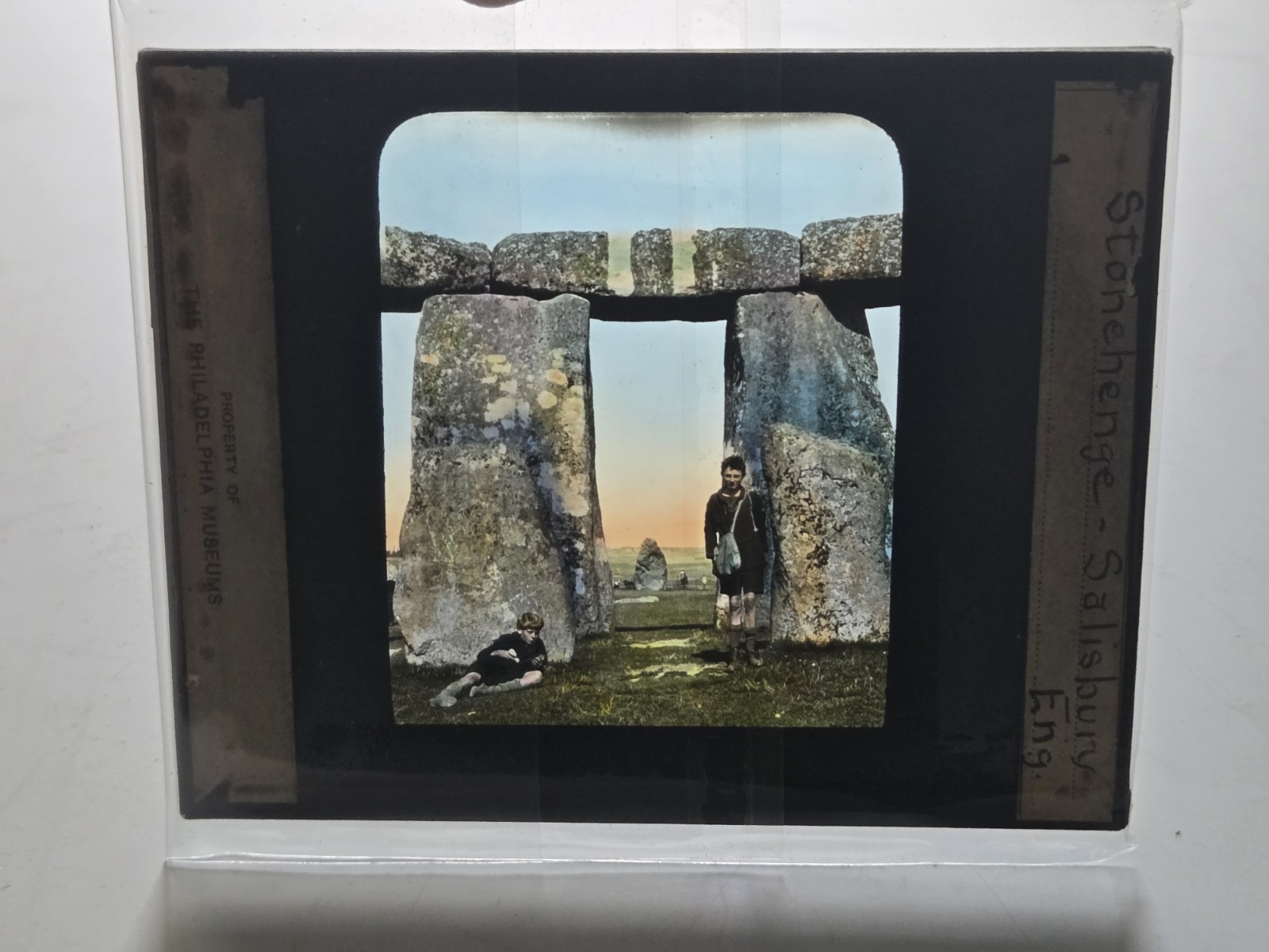 5 Antique Stonehenge Magic Lantern Slides - GWW Photographer - Glass Slides