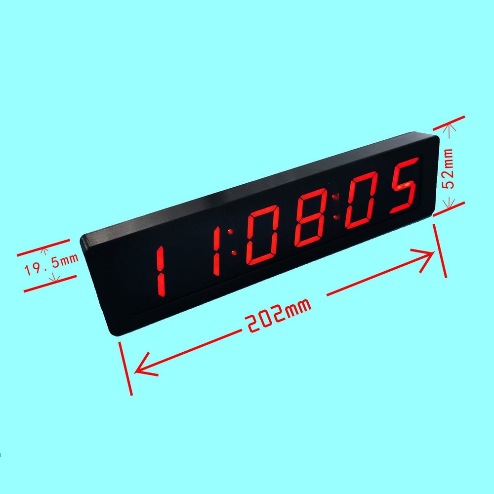 GPS/Beidou Satellite Timing 6-Bit 1.2" Digital Clock Type-C USB with Time Memory
