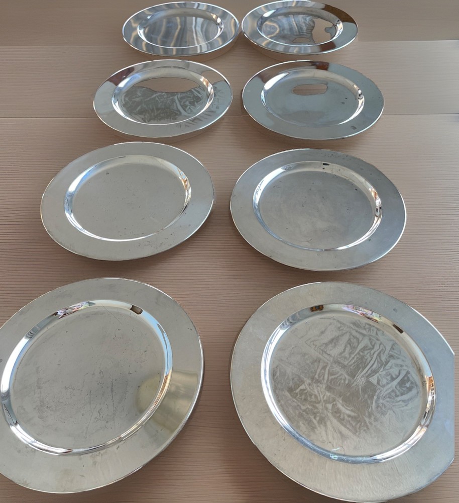 Lot Of 8 Towle Silver Plated Charger Plates 11-5/8” NOT perfect