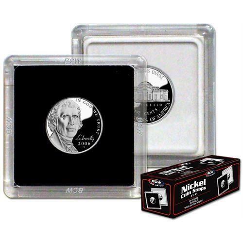 2 BCW 2x2 Nickel Coin Snap Holders