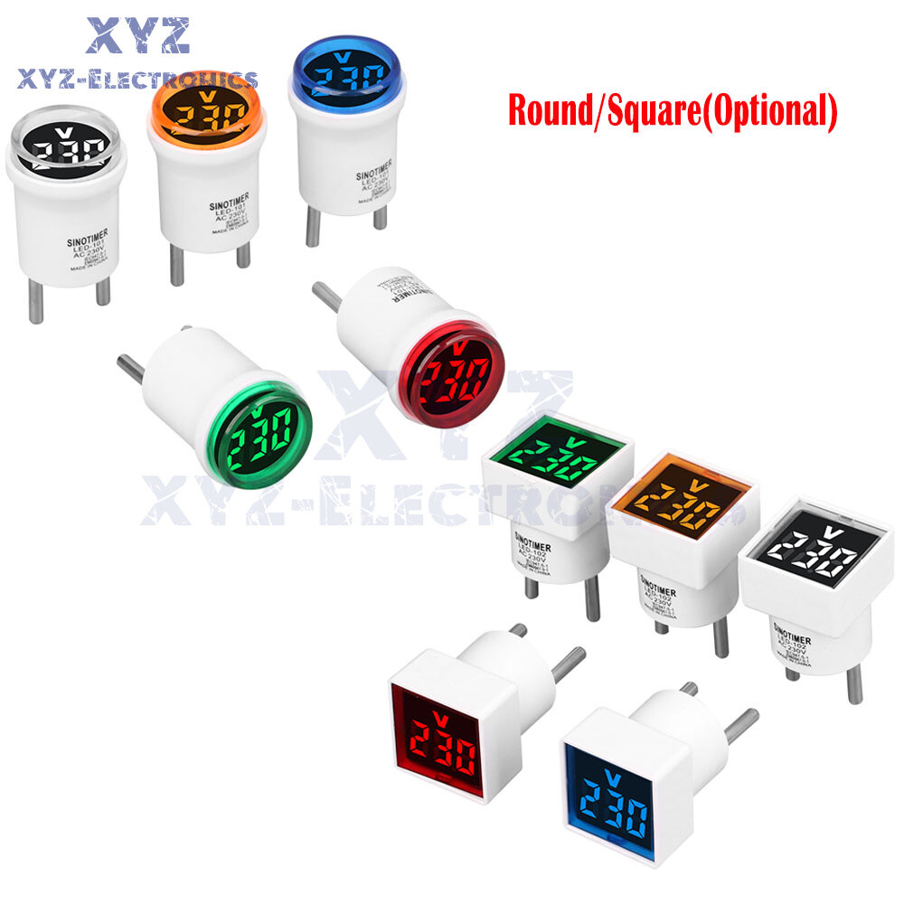 230V Digital AC Voltmeter Indicator Voltage Meter Measure 50-500V Socket Tester