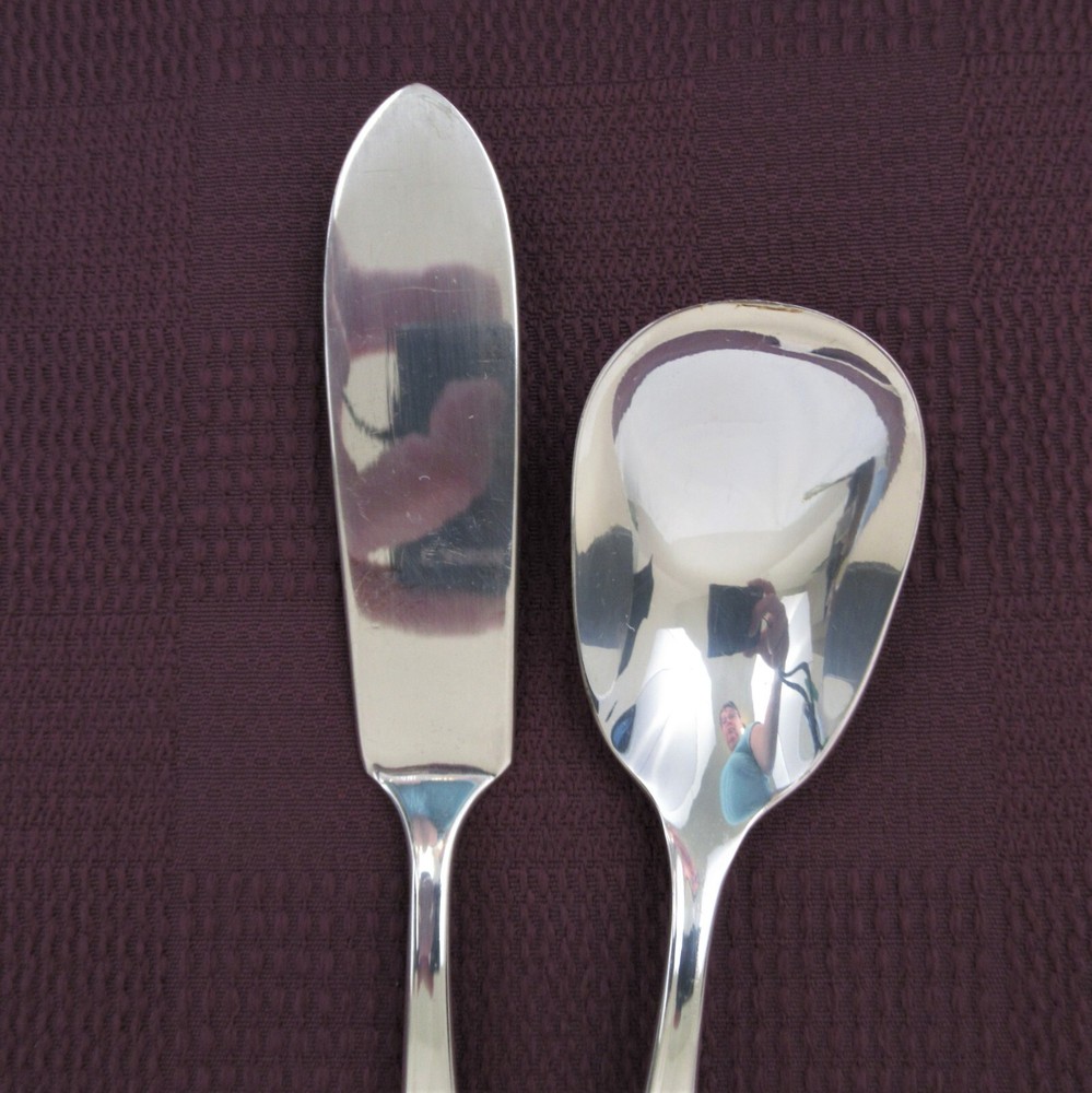 Rogers & Bro Celebration sugar spoon and butter knife silverplate flatware