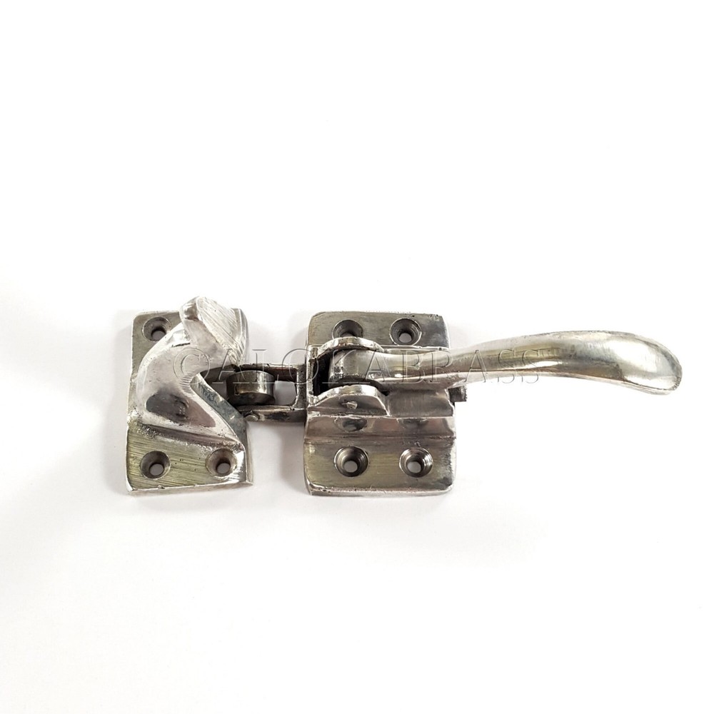 1/2" offset Solid Brass Rare 5" Ice Box Catch Lever heavy old style cast kitchen