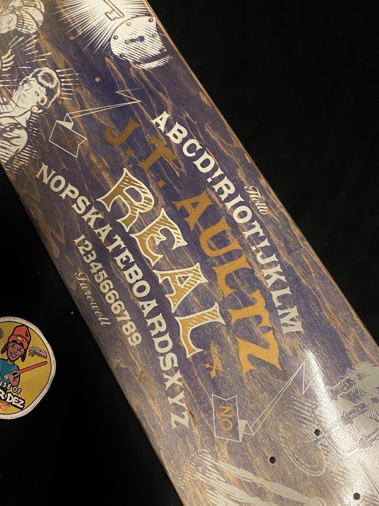 RARE J.T. Aultz Pro Model Coded Riot Real Skateboard Deck JT