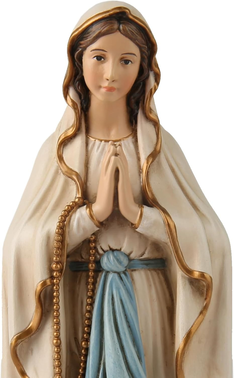 Catholic Our Lady of Lourdes Statue, Blessed Virgin Mary Mother Figure, Insp