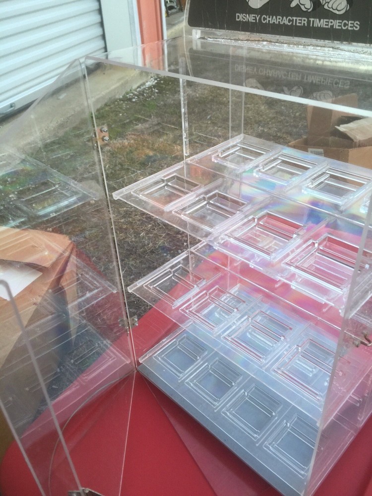 Display case Counter Locking Cable/double-sided/ROTATES/Locks Incld/18x12x10 FS