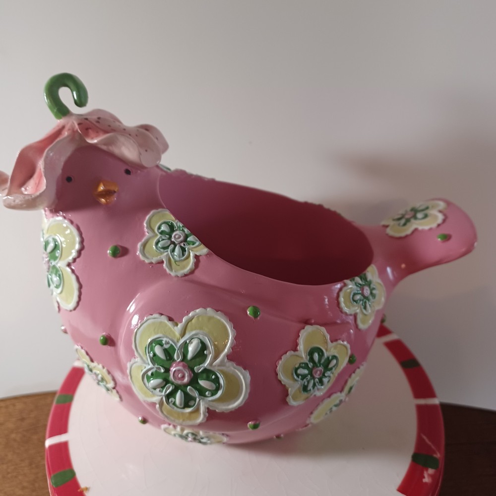 Pretty Pink Decorative Bird Planter