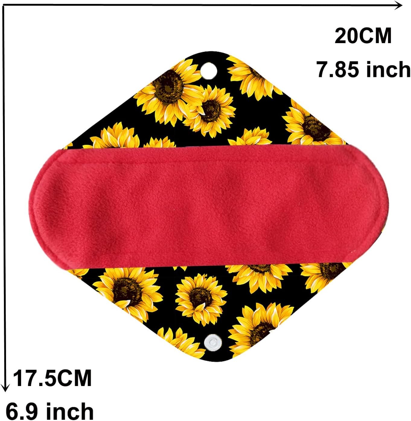 7pcs Set Reusable Women Menstrual Pads Including 1pc Mini Wet Bag +6pcs Reusable