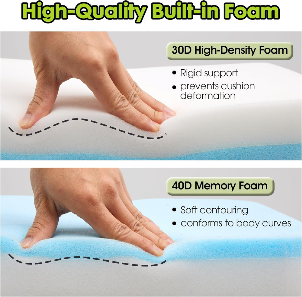 Stadium Cushion with Dual-Layer Foam (30D Support + 40D Memory), High Elasticity