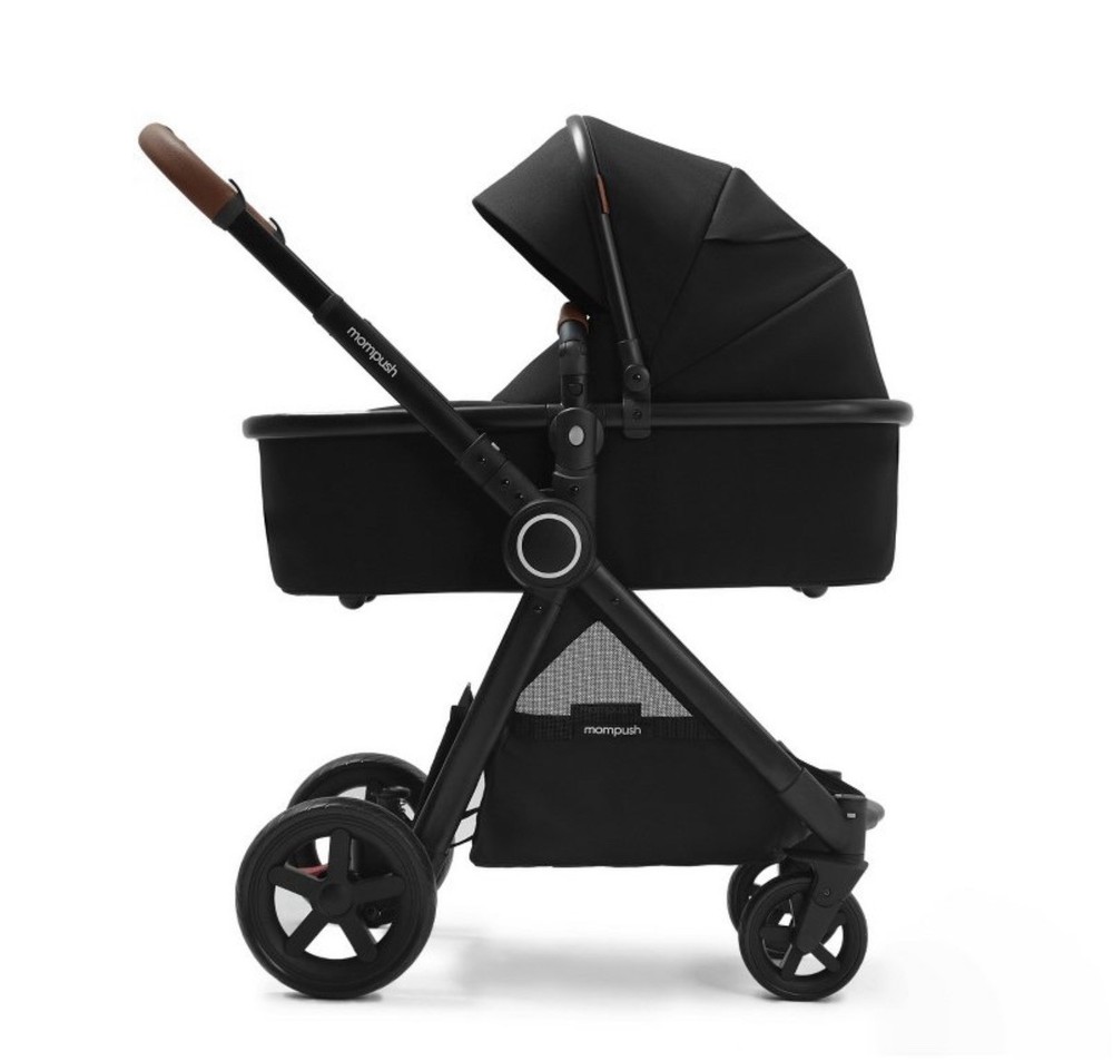 Mompush Ultimate 2 Full Size Stroller with Bassinet - Black