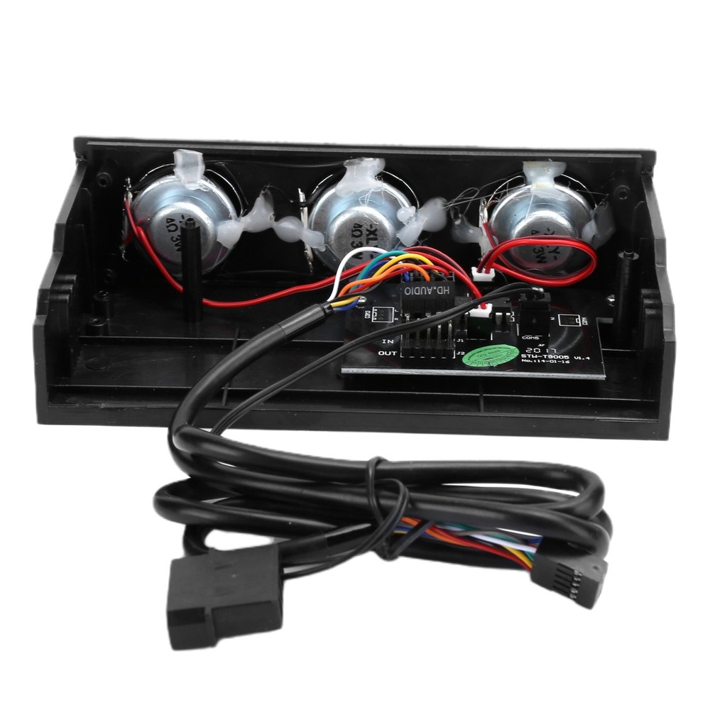 PC Front Panel Speaker Stereo Surround Computer Case Builtin Mic Loudspeaker