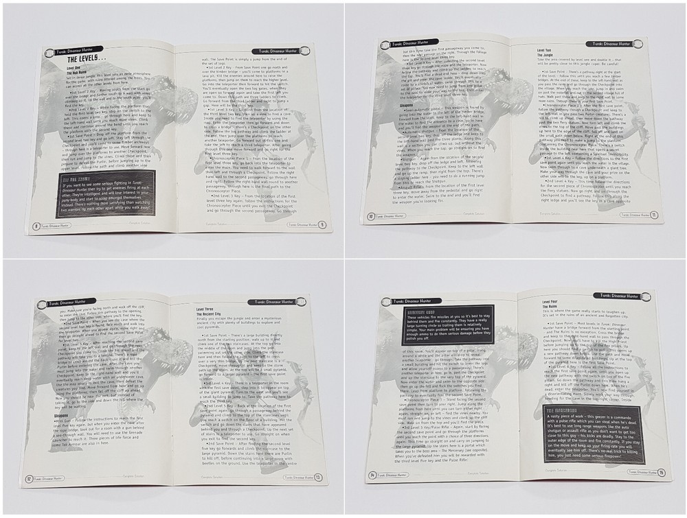 Turok Dinosaur Hunter Complete Solution Total 64 Supplement Strategy Pamphlet **