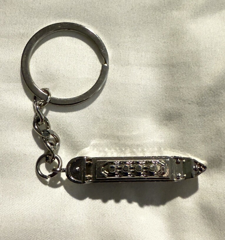 Titanic Boat Keychain Silver Color