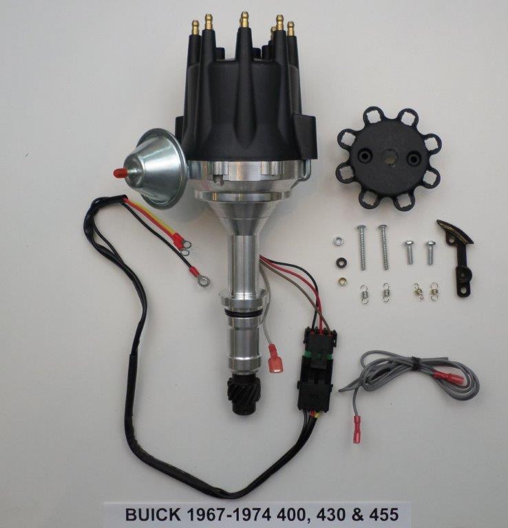 Small Cap BUICK BIG BLOCK 400 430 455 1967-1976 BLACK HEI Distributor + 45k Coil